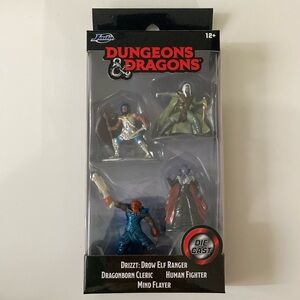 D&D - Drizzt:Drow Elf Ranger, Dragonborn Cleric, Human Fighter, Mind Flayer